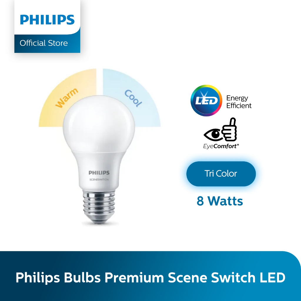 Philips Bulbs Premium Scene Switch LED Bulb 8 Watts TriColor E27 LED