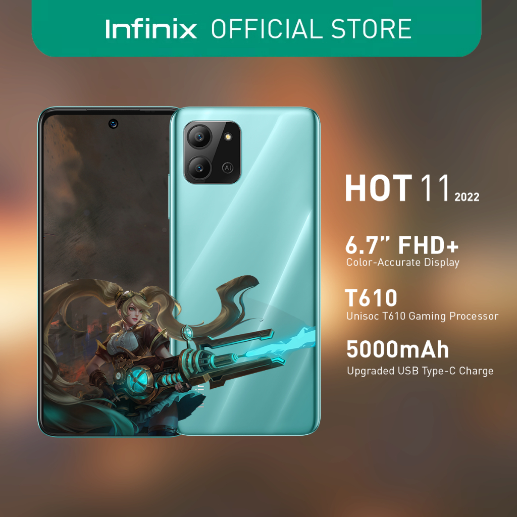 Infinix Hot 11 2022 4gb 64gb 67 Fhd Display 1 Year Local Warranty Shopee Philippines 0443