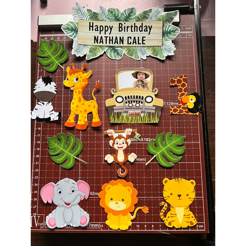 SAFARI THEME CAKE TOPPER (laminated) | Shopee Philippines