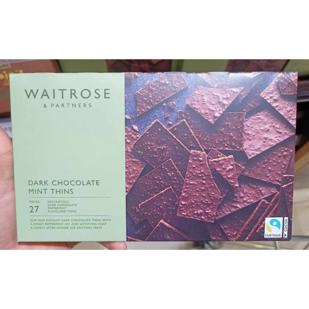 Waitrose and Partners Dark Chocolate Mint Thins 150g Shopee Philippines