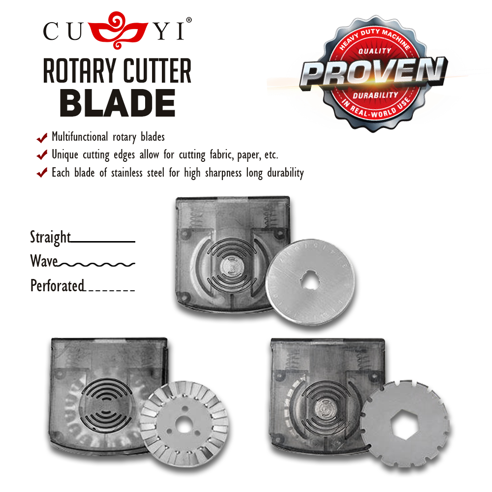 3 Way Rotary Cutter Replacement Blade ( Straight , Broken Line , Curved ...