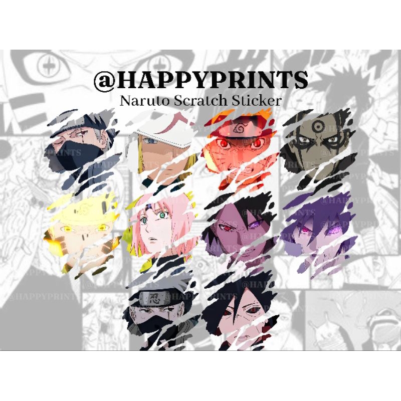 III Naruto Scratch Part 3 Laminated Waterproof High Quality Vinyl