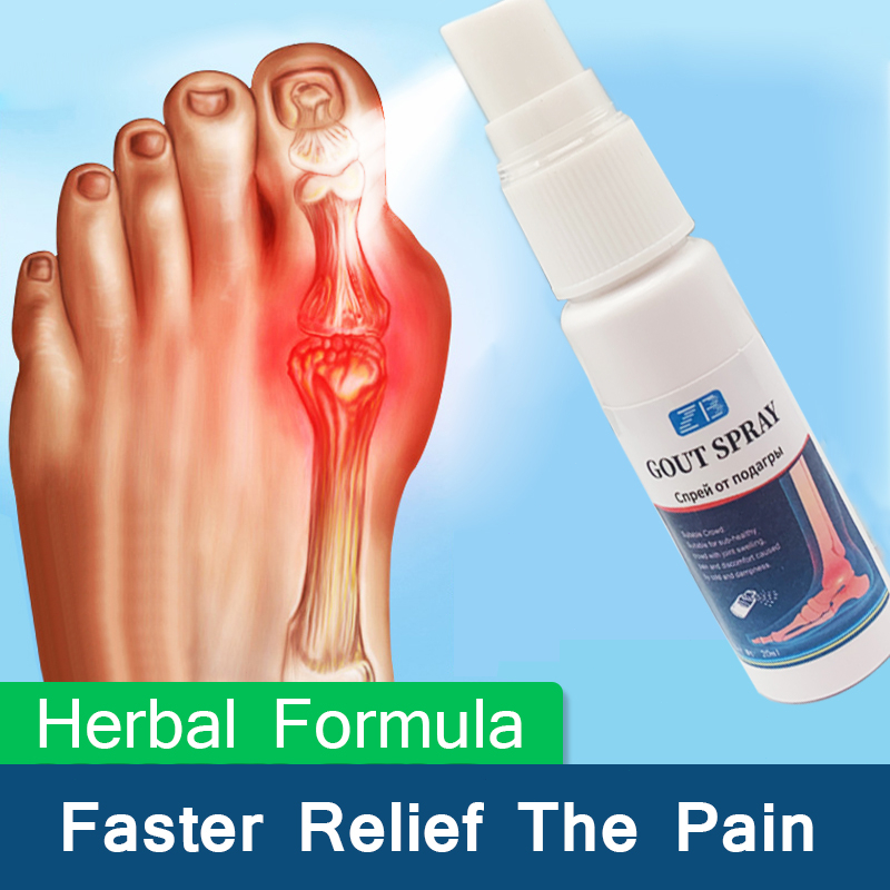 Gout Spray Gout Cause Joint Knee Pain Toe Finger Bone Spur PainKiller ...