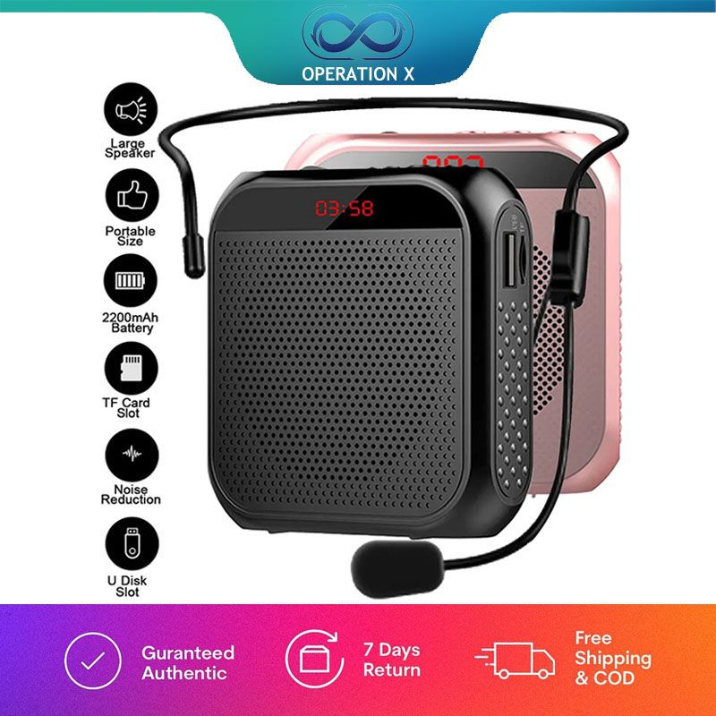 Lapel Microphone with Speaker Voice Amplifier Portable ClipOn Wired