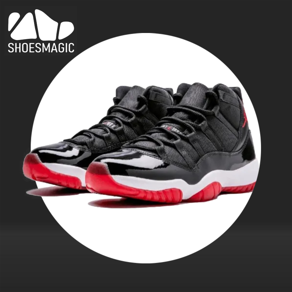 J11 bred Shock Absorbing Anti slip High Top Basketball Shoe Men's Black