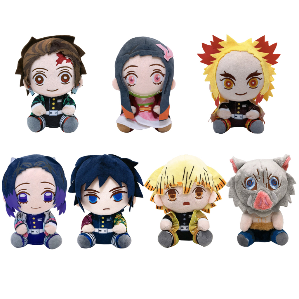 22cm Demon Slayer Tanjiro Nezuko Zenitsu Kyojuro Plush Toy Stuffed Toys ...