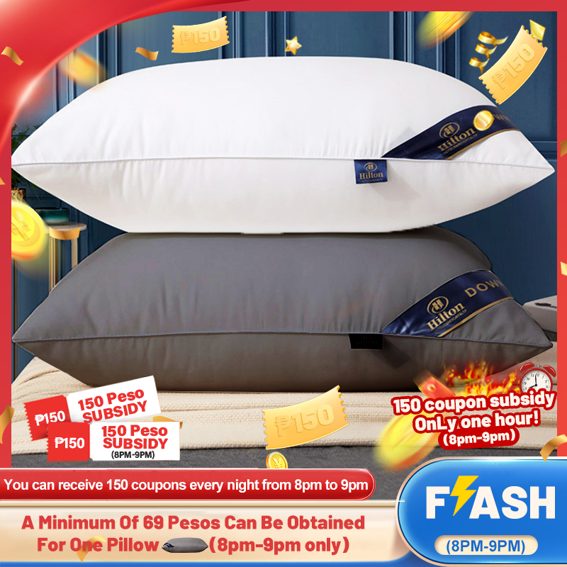 Pillow Authentic Premium Hilton Hotel Pillow 1200g fiber pillow highquality Shopee Philippines