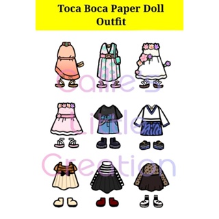 DIY Toca Boca Body, Hair Style and Outfit Paper Doll Laminated | Shopee ...