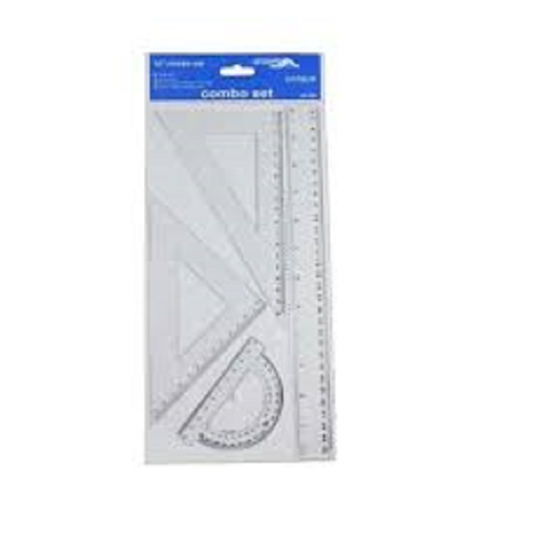 Combo Set Ruler Small Measuring Tool Set with Ruler, Triangles and ...