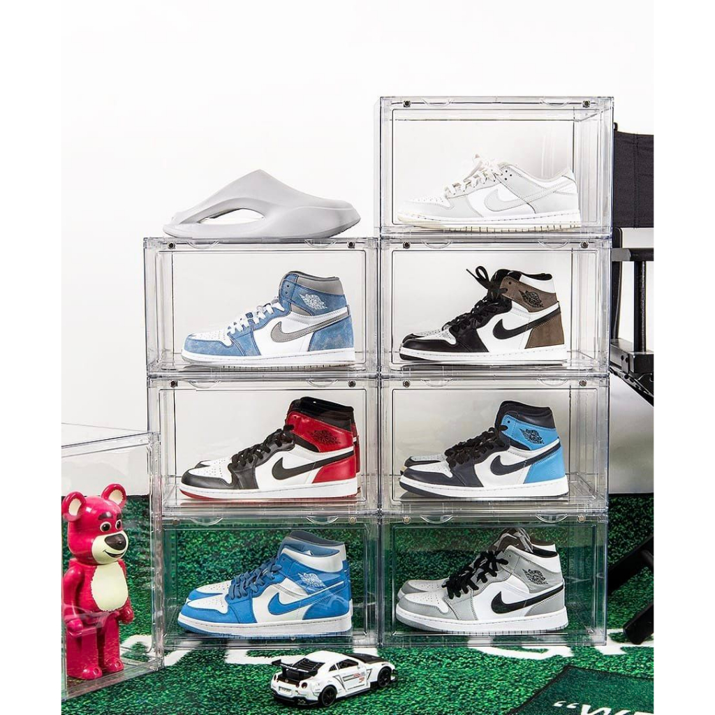 shoes Box Magnetic Drop Front Stackable Large Sneaker Container 1PC ...