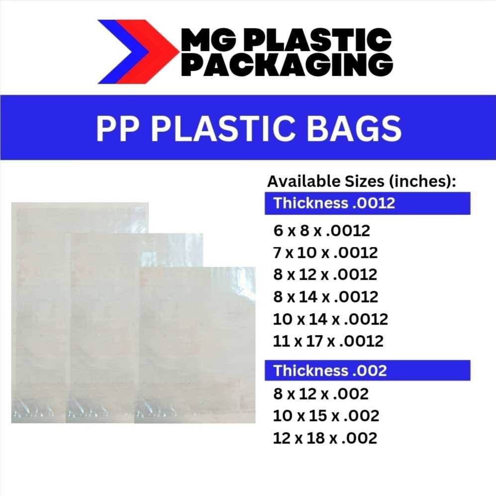 PP plastic bag clear 100pcs/ food grade/ polypropylene bag | Shopee ...