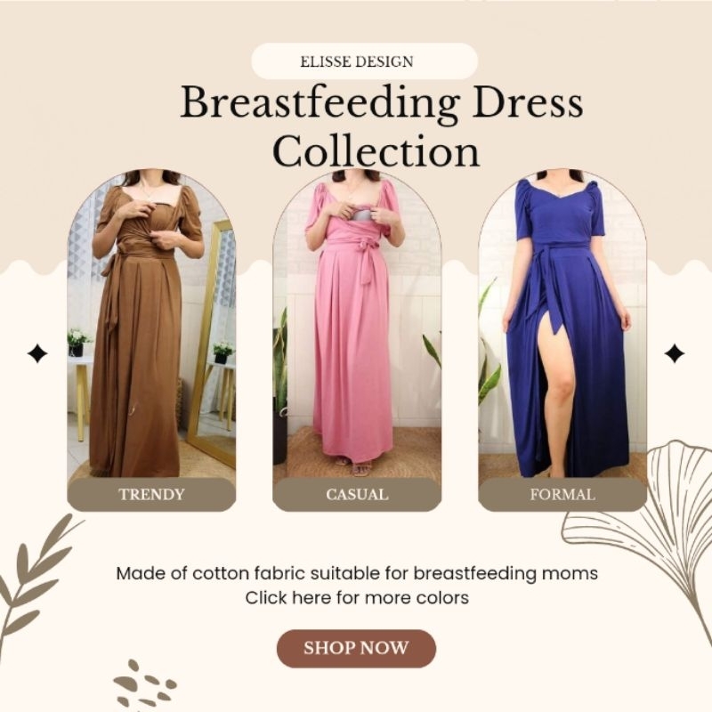COTTON BREASTFEEDING BRIDAL ENTOURAGE BRIDESMAIDS LONG GOWNS PANG ABAY