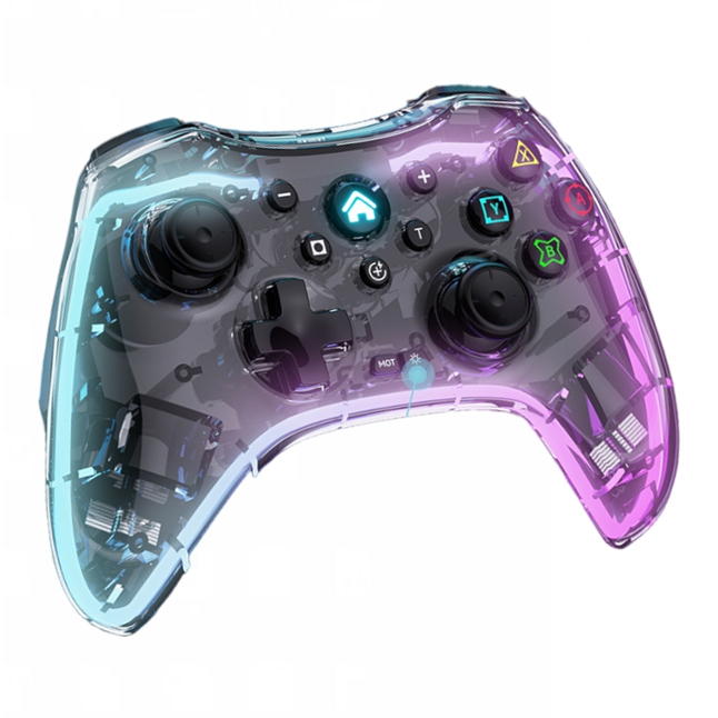 BSP S03 Rgb Colorful Lights Transparent Wireless Game Controller ...