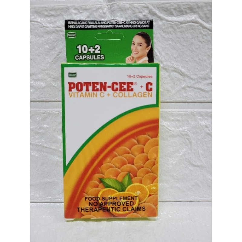 Poten cee vitamin c +collagen 10+2 capsules Shopee Philippines