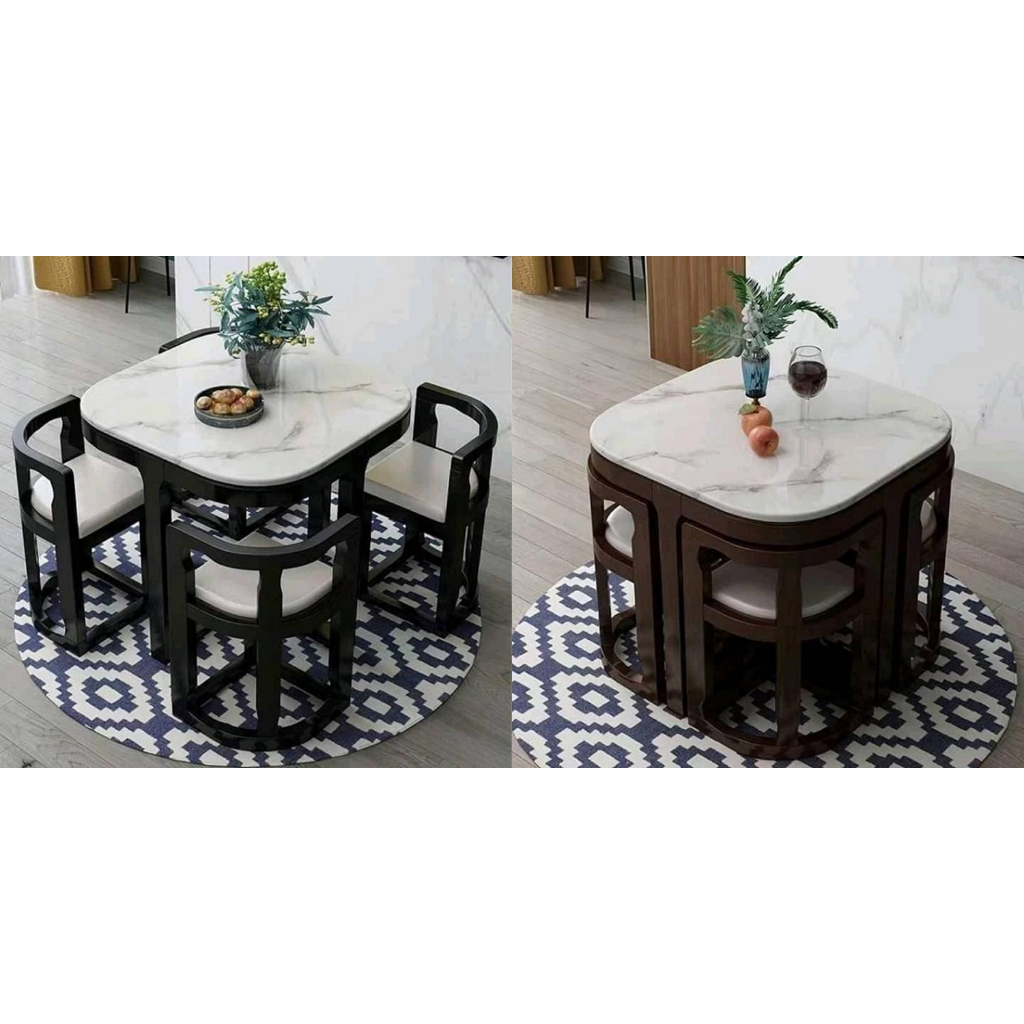 seater modern dining set free assembly solid marble Shopee
