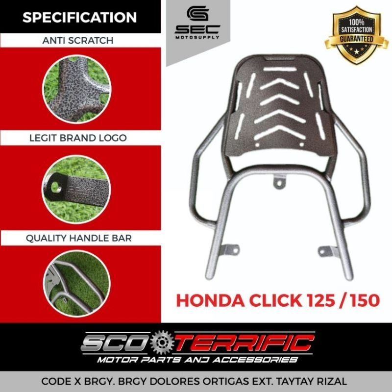 SEC METAL WARRIOR BRACKET - HONDA CLICK ALL VERSION | Shopee Philippines