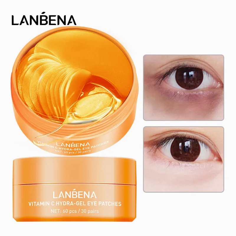 LANBENA Vitamin C Hydragel Eye Patches Antioxidant Erase Remove Dark Circles Eye Bag Eye Mask