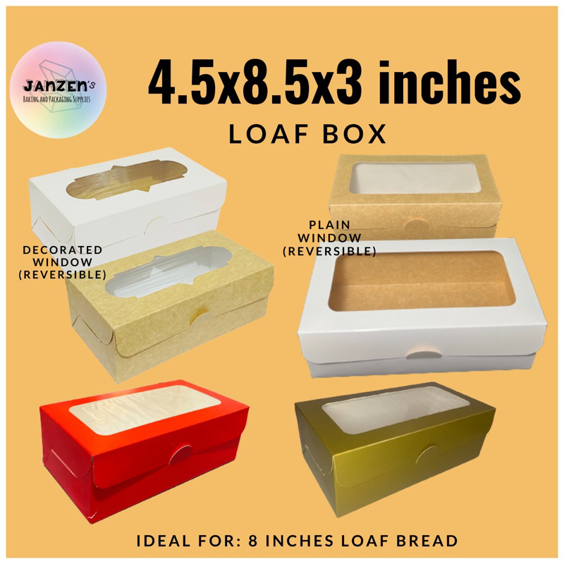 10 pcs 4.5x8.5x3 inches Loaf Box Fruit Cake Box (Reversible) Shopee Philippines