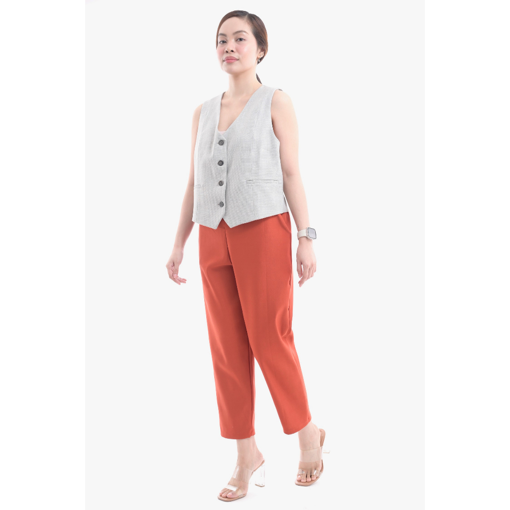 Vied By Mel Woven Pull-up Pants | Shopee Philippines