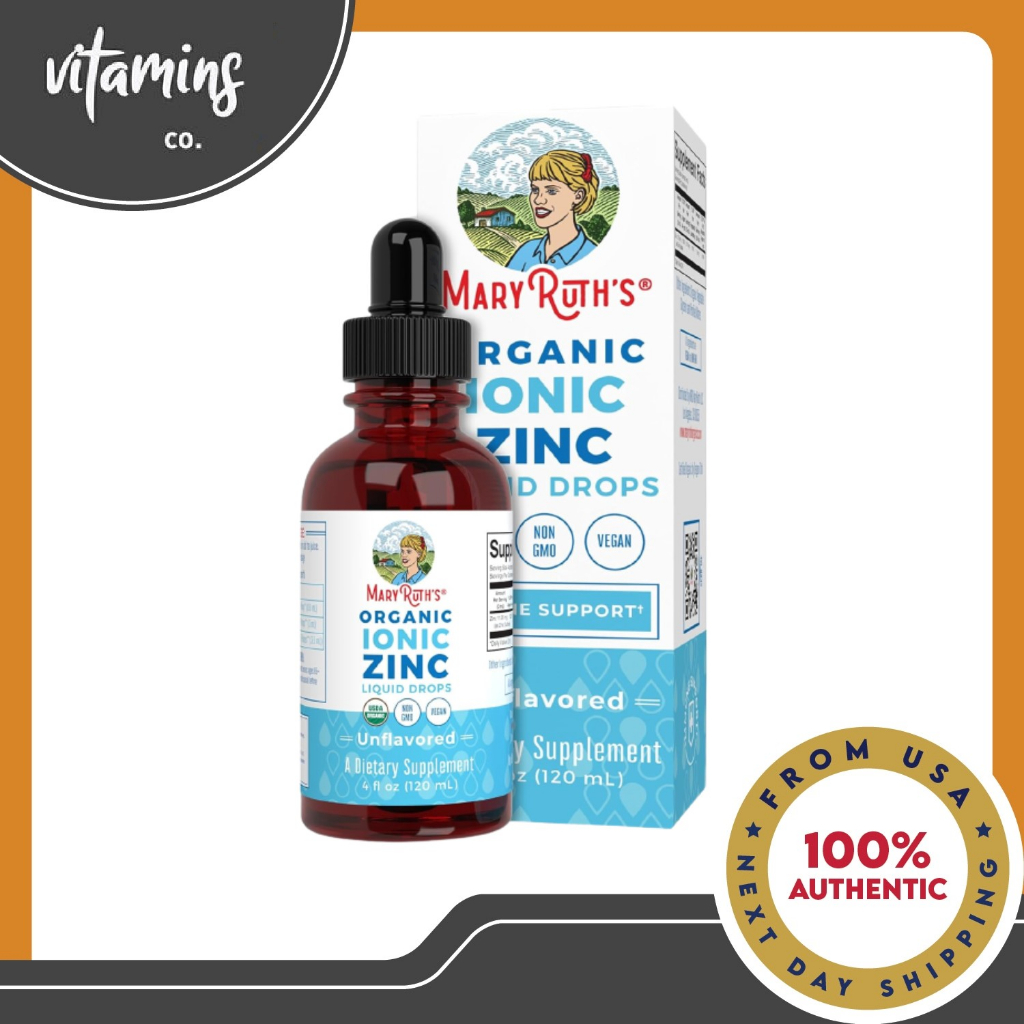 Mary Ruth's Liquid Ionic Zinc for Kids and Adults, Unflavored (120 ml