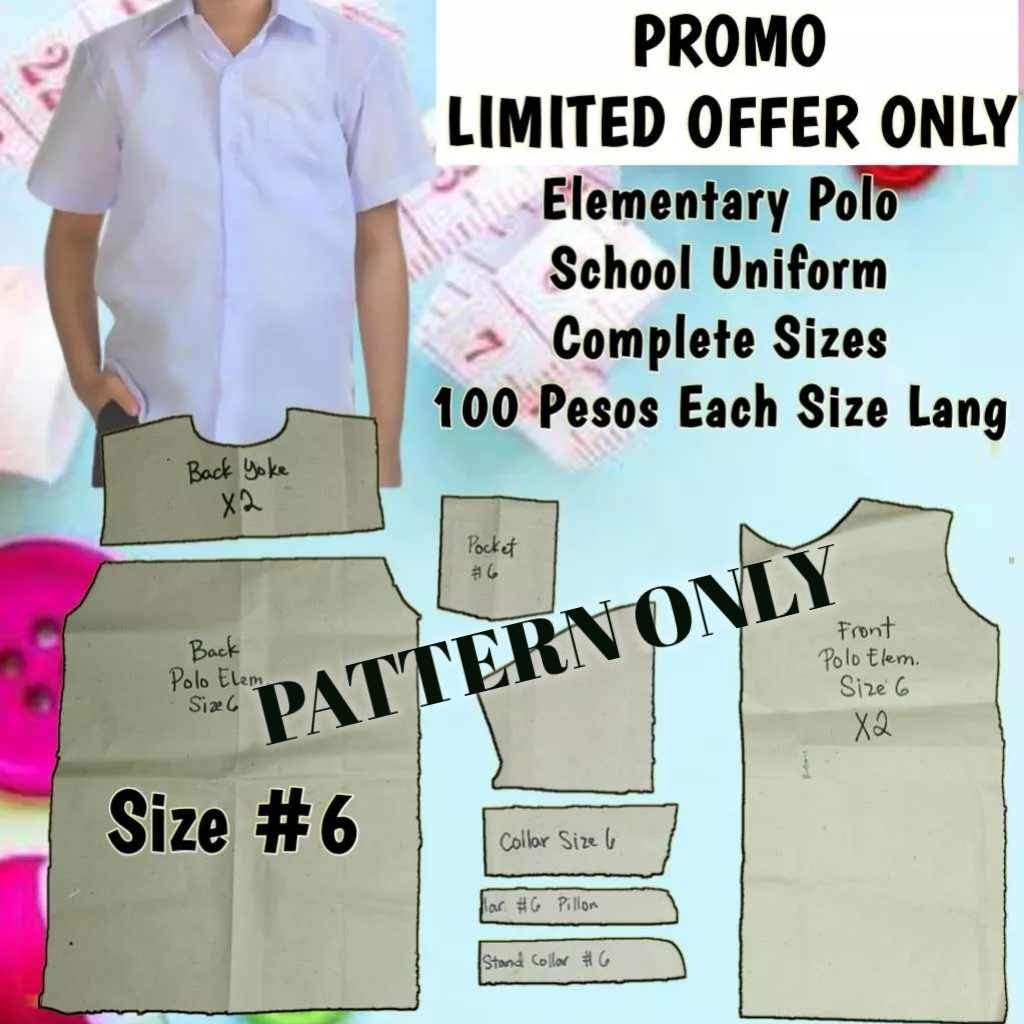 Promo Tayo Pattern For Polo Elementary School Uniform Sobrang Mura nito ...