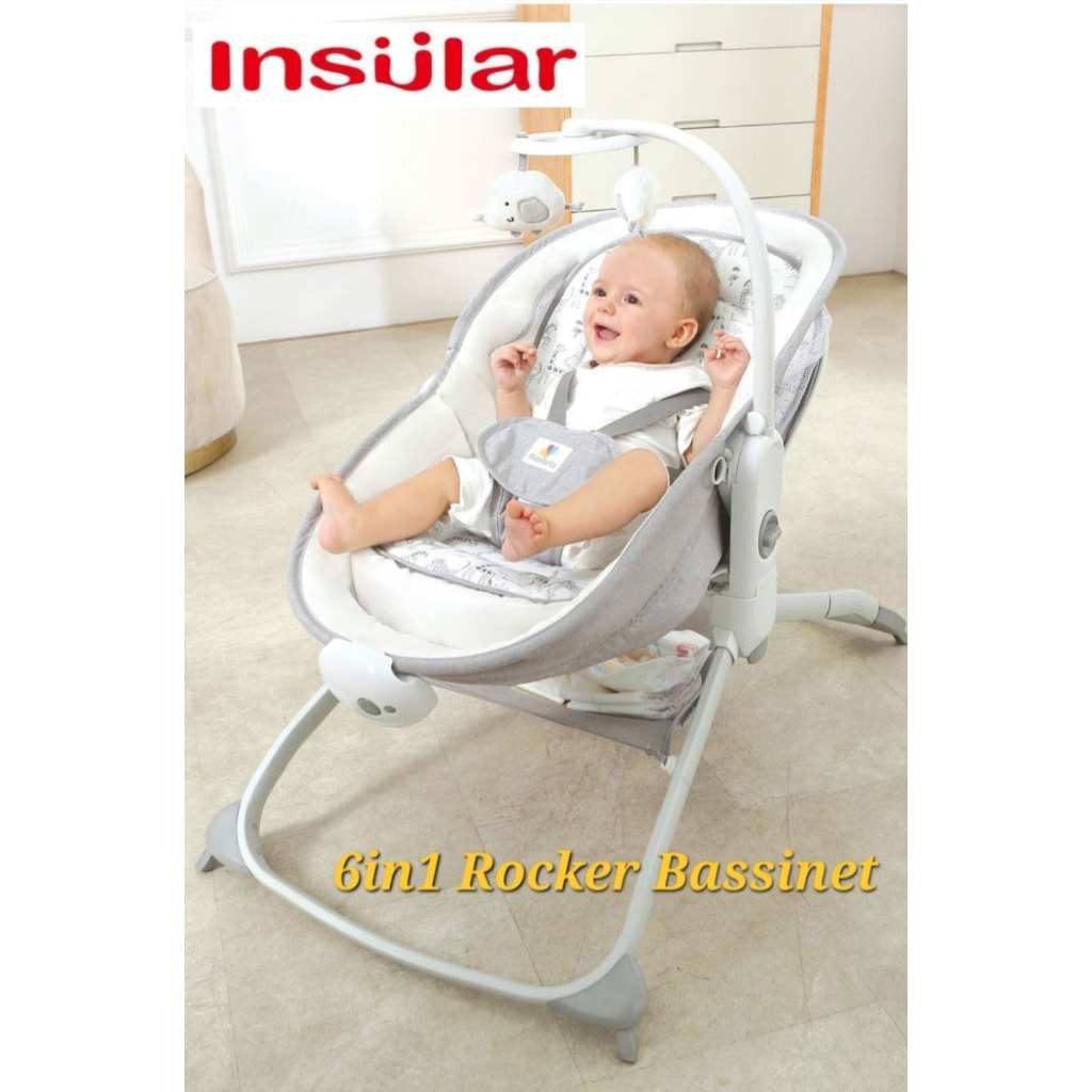 Mastela 6in1 Baby Rocker Bassinet Crib Cradle Rock and Play Co Sleeper Crib