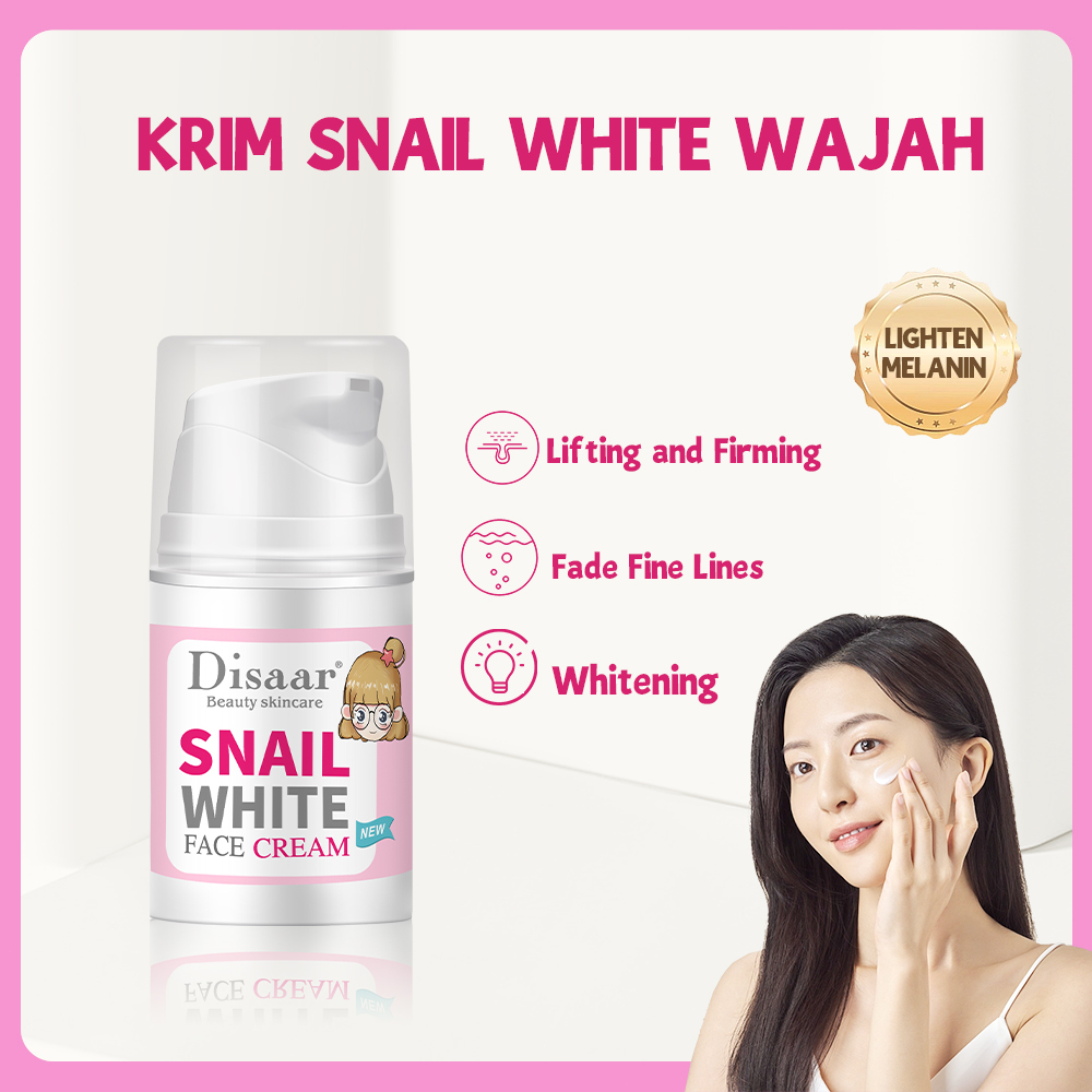 DISAAR Snail Whitening Face Cream Soothing Moisturizing Anti Wrinkle