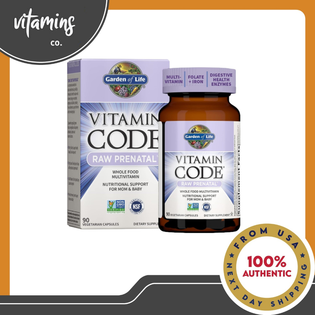 Garden of Life Prenatal Wholefood Multivitamin with Folate, Iron