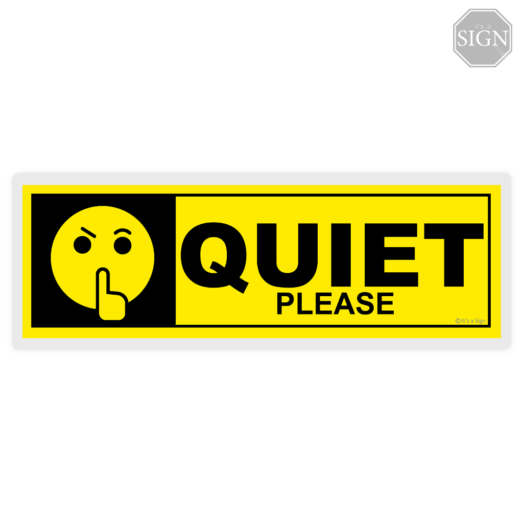 Quiet Please Sign - Laminated Signage - 4 x 11 inches | Shopee Philippines