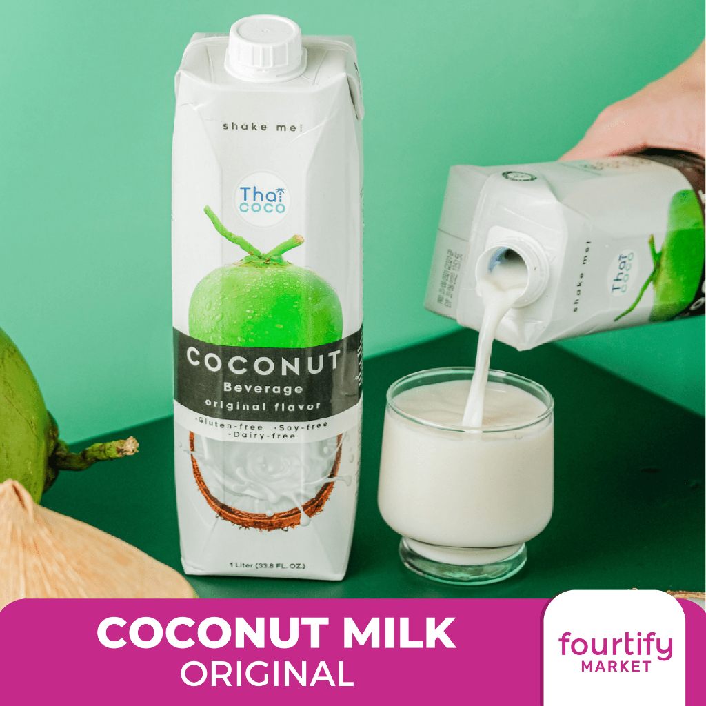 Thai Coco Original Coconut Milk 1L (Dairy-free, Vegan, Low Calorie ...