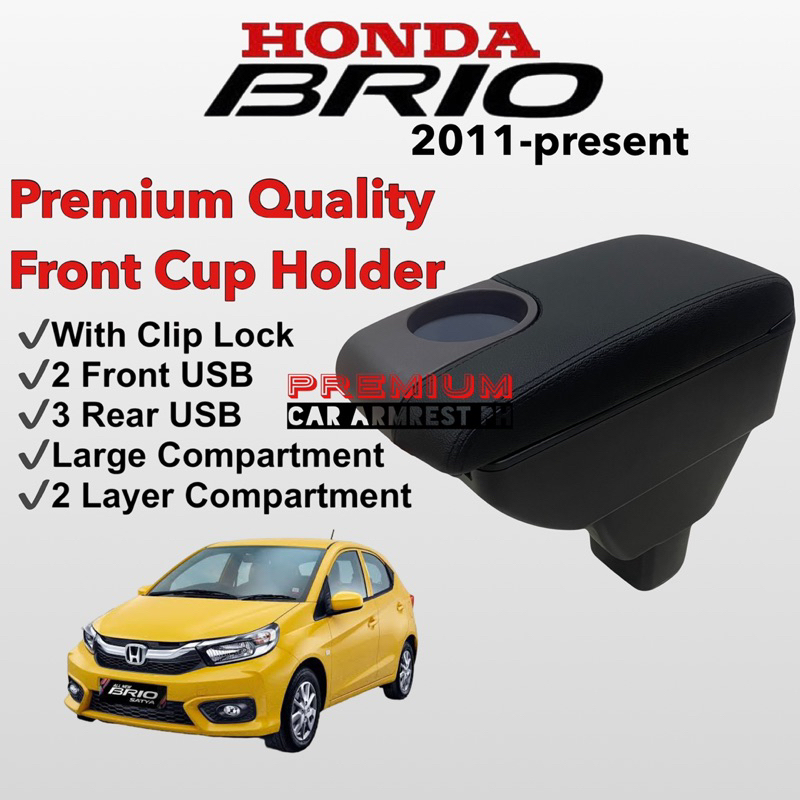 Honda Brio Front Cup Holder Premium Armrest Shopee Philippines