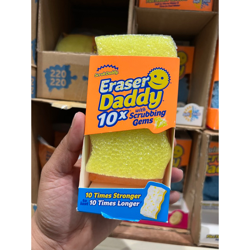 SCRUB DADDY ERASER DADDY 10X WITH SCRUBBING GEMS DUO PACK Shopee