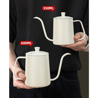 Coffee Drip Kettle Thermometer Thin Mouth Gooseneck Cloud Kettle Stainless  Steel Hand-Brewed Pour Over Tea Pot 1L/1.2L