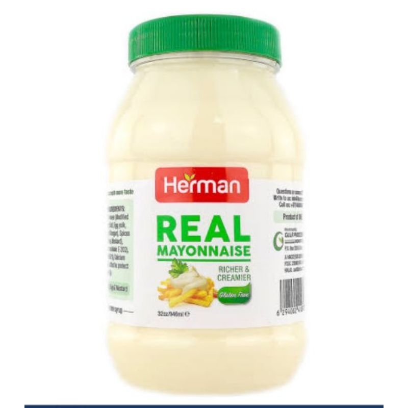 HERMAN REAL MAYONAISE RICHER & CREMIER GLUTEN FREE 32 oz (946ml) Shopee Philippines