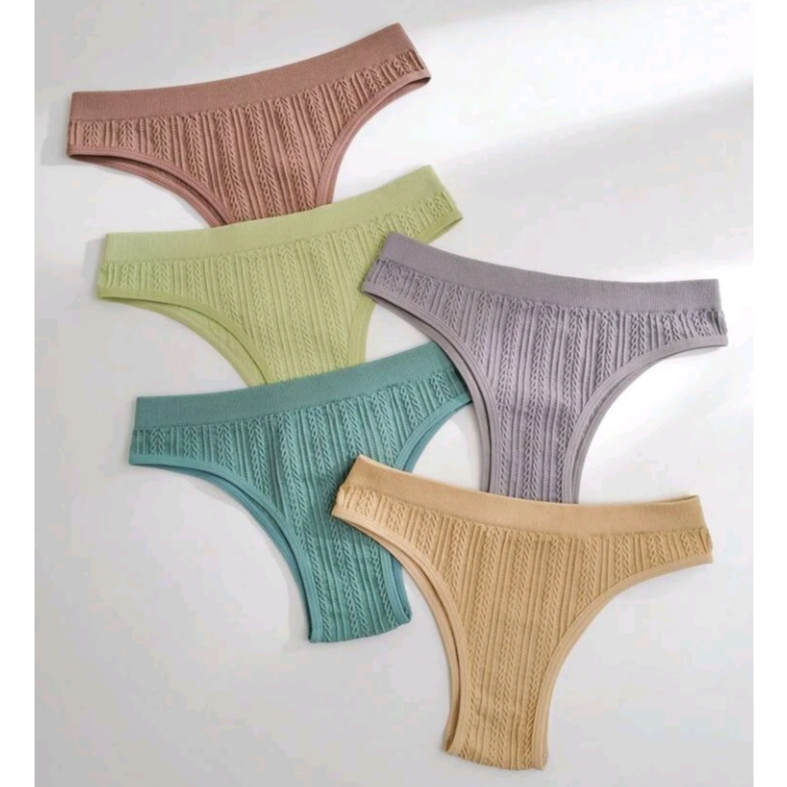 Generic 2pcs/lot Sexy Women Thongs Ice Silk G-String Seamless Brazilian Panties  Female Underwear Tanga Low-Rise Lingerie Panty Intimates