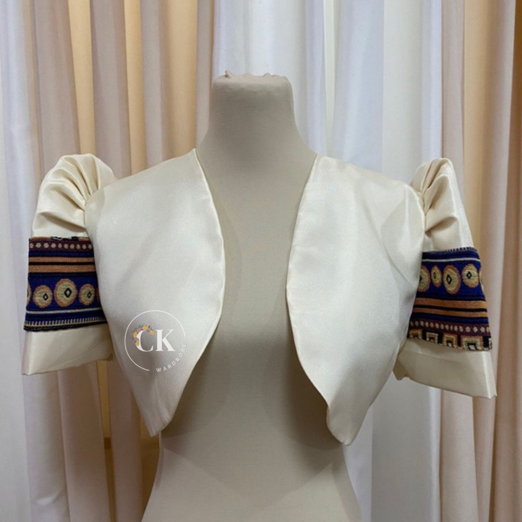'Carlota' Bolero Filipiniana Sleeves (Midnight Blue)