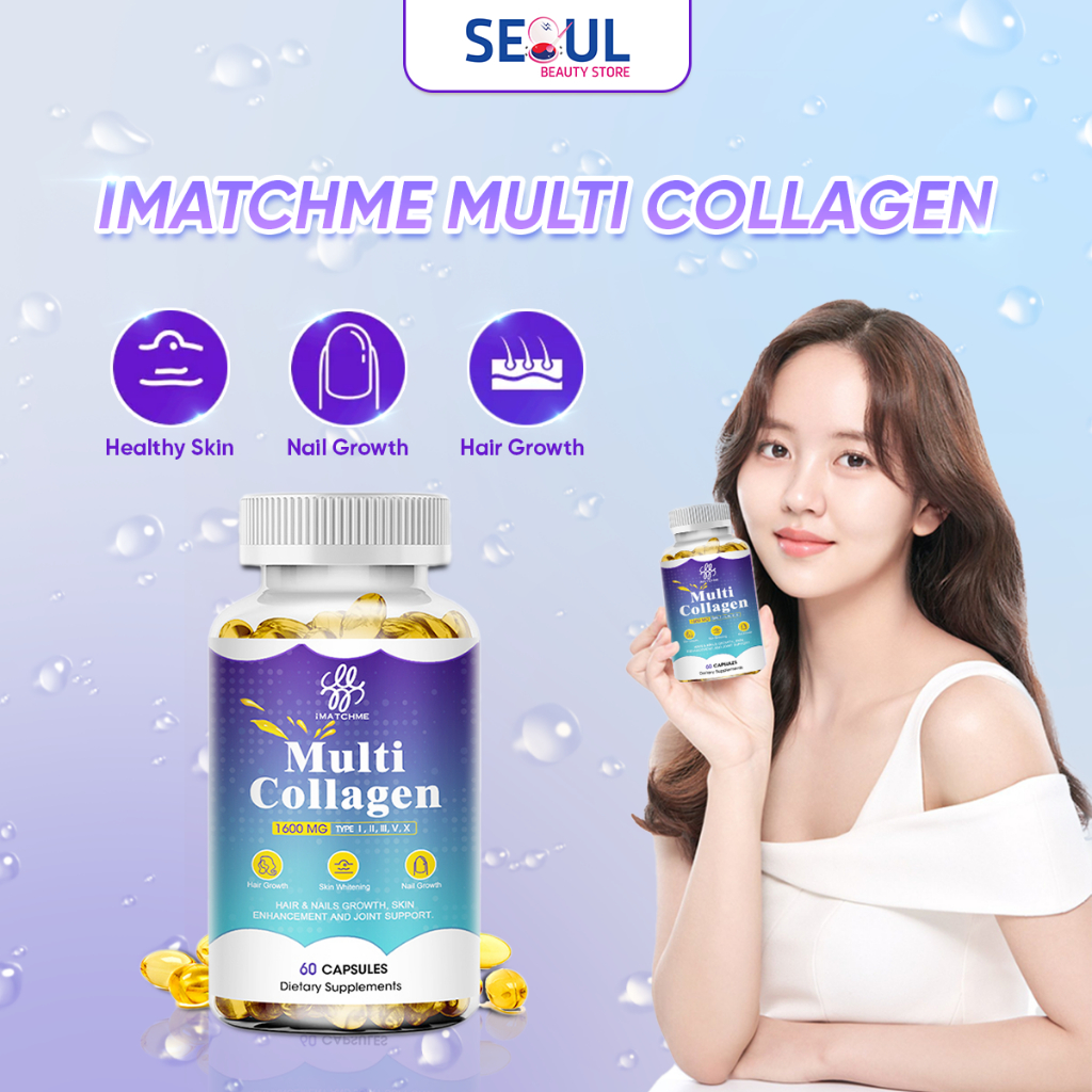 iMATCHME Multi Collagen caps Glutathione collagen I - X, whitening anti ...