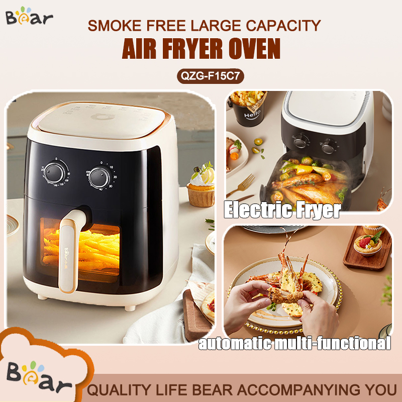 Bear Air Fryer Oven Oil Free Intelligence 5L HighCapacity Home Multi Function Airfryer Shopee
