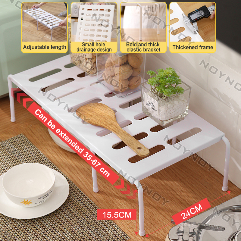 Under Sink Kitchen Rack Expandable Cabinet Shelf Organizer Rack with ...