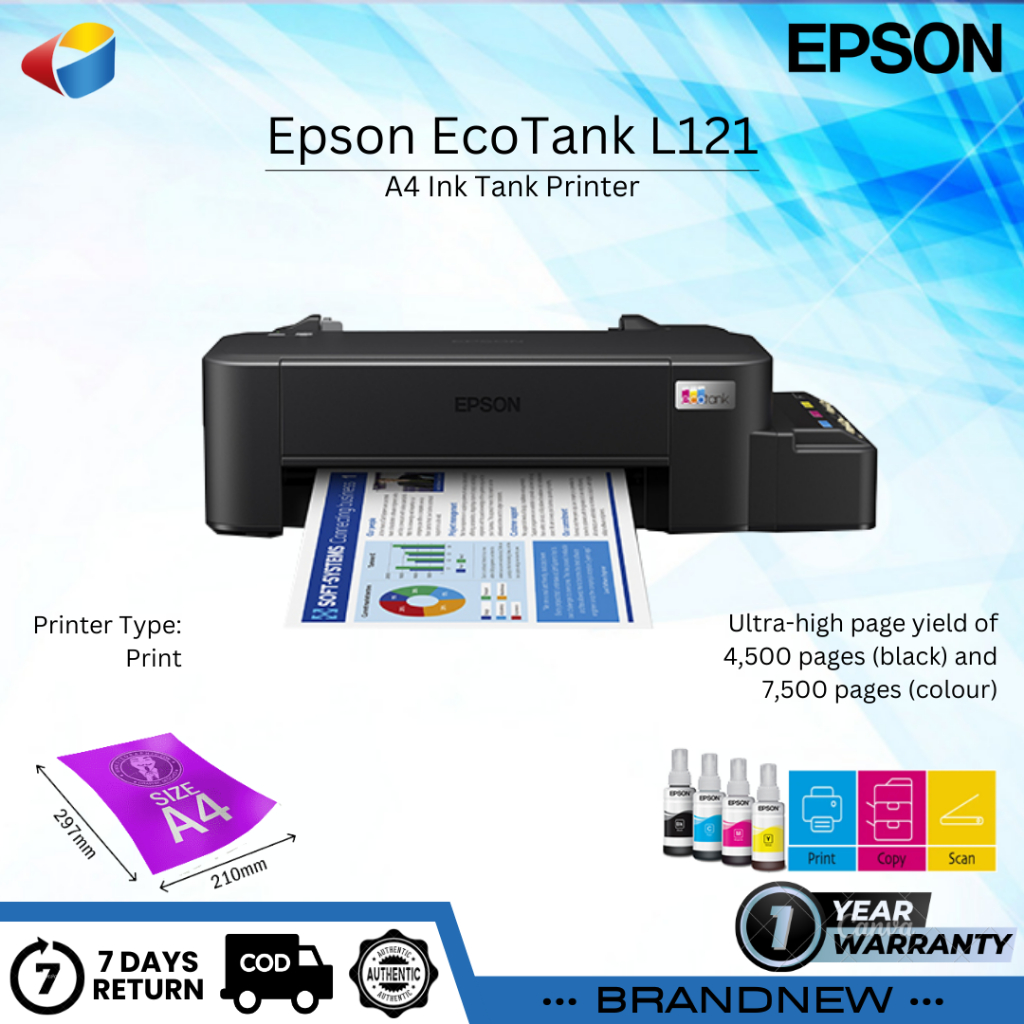 Epson L121 Single Function Ink Tank Printer Shopee Philippines 2137