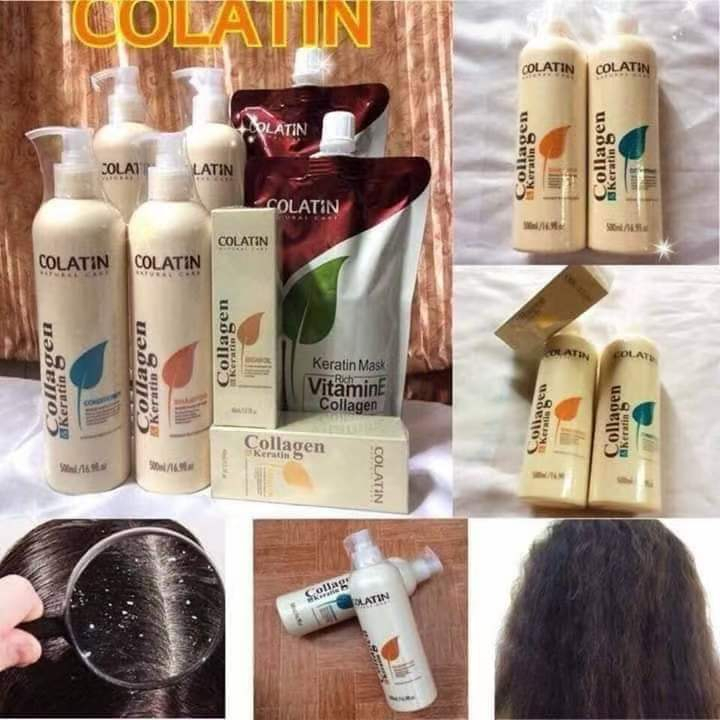 COLATIN NATURL CARE kertin mask rich vitamin E collagen 500ml | Shopee ...