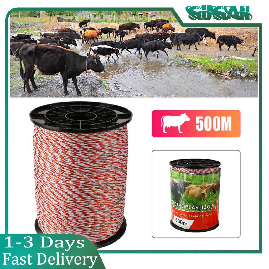 500M Electric Fence Rope with Steel Poly RopeUltra Low Resistance Wire
