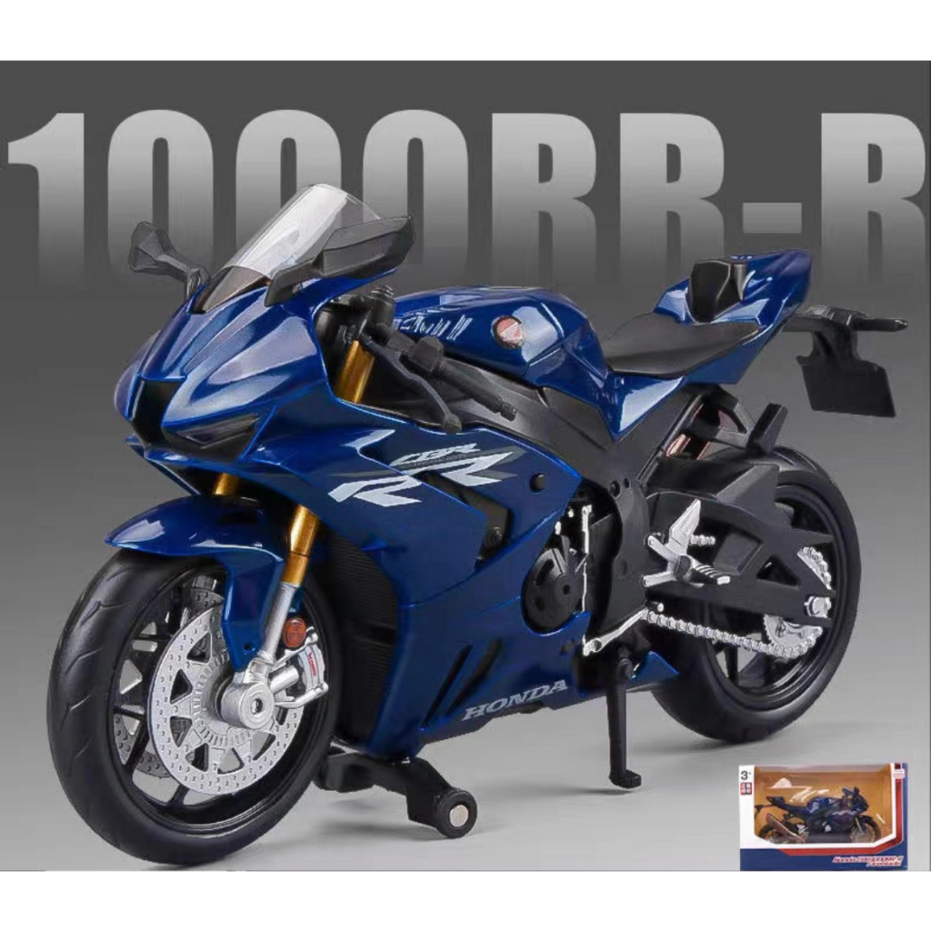 Risopen Honda CBR 1000RR Motorradmodell 1:9 - Metall Die-Cast Fertigmodell, Rot