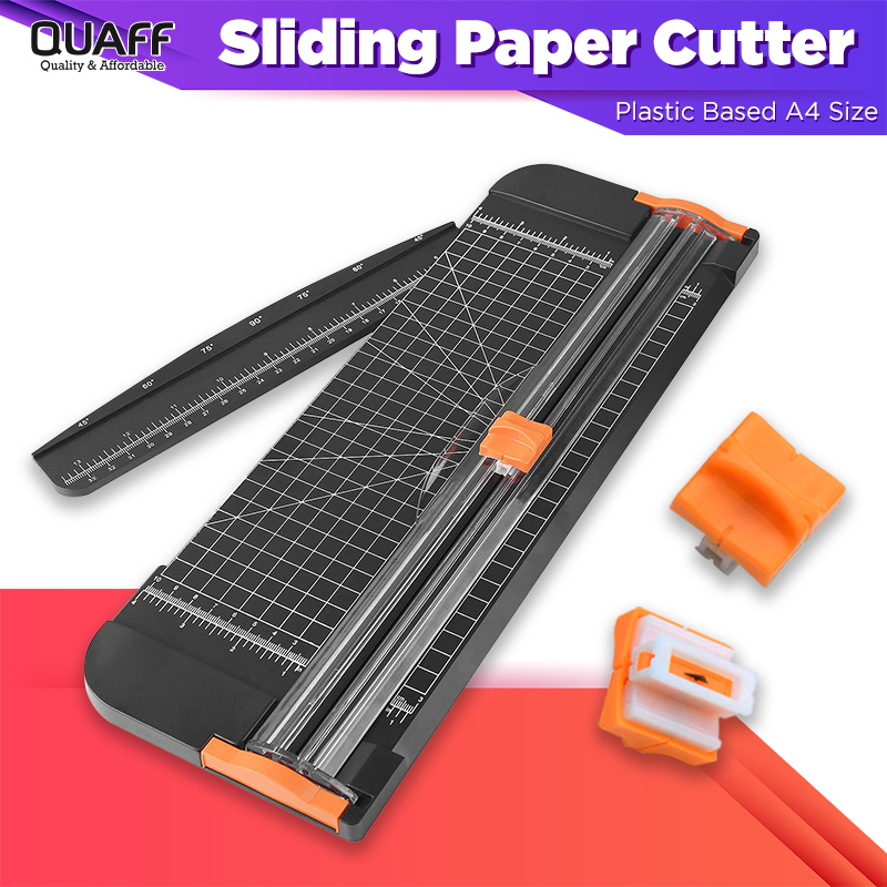 QUAFF Paper Cutter Plastic Based / Sliding Cutter | Shopee Philippines