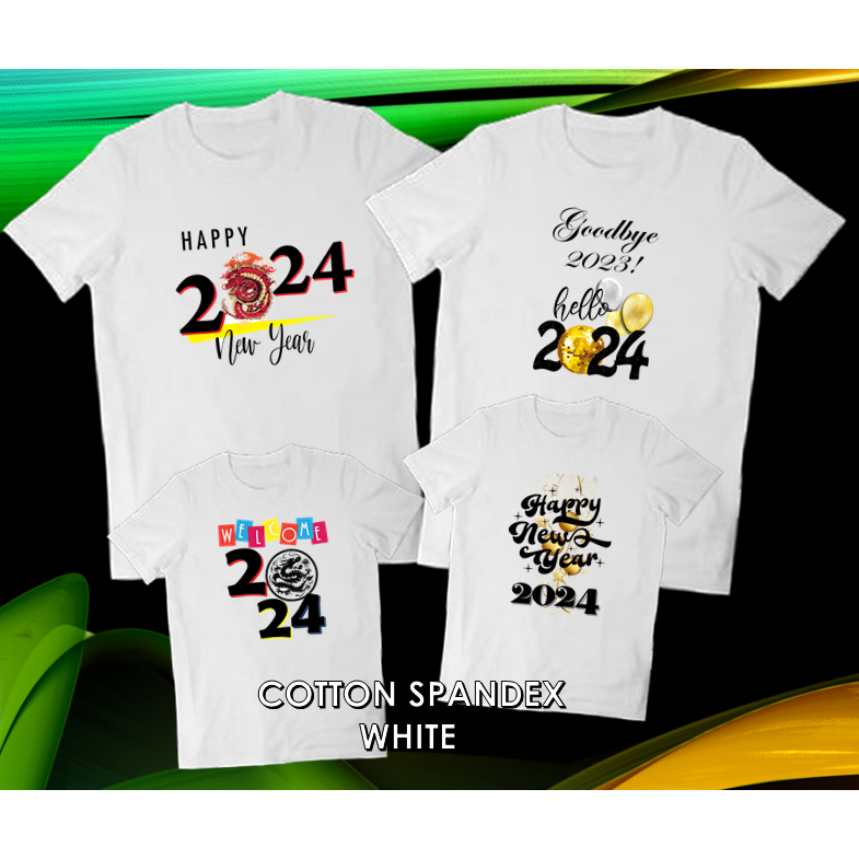 FAMILY TSHIRT FOR NEW YEAR 2024 SOLD PER PCS WHITE Shopee Philippines