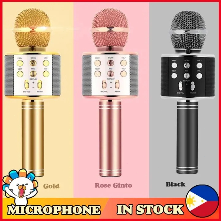 Karaoke Microphone Wireless Bluetooth Condenser Portable Condenser