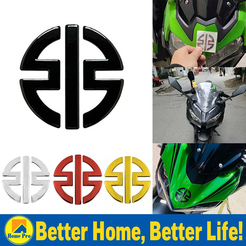 2x 3D Yamaha Logo Emblem Decals - 2.125" Black & Chrome Silver Fairing Stickers