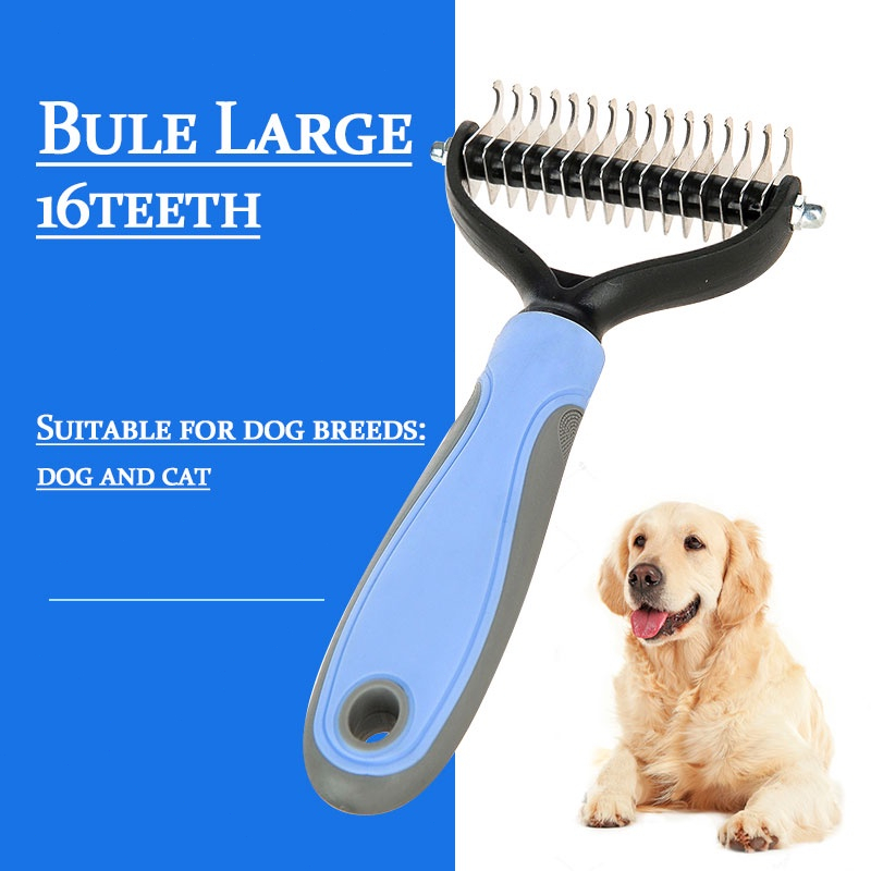 Pet Comb Double Untie Knot Rake Pet Dog Brush Hair Grooming Tool Shopee Philippines