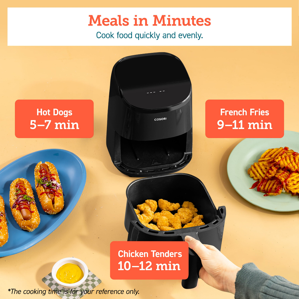 Cosori 2L (2.1 Quart) Lite Mini Air Fryer CAF-LI211 (Black