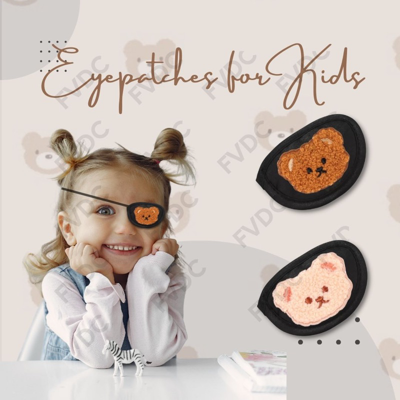 FVDC FUN EYE PATCH MEDICAL FABRIC SILK SATIN EYEPATCH CHILDREN KIDS BOY ...